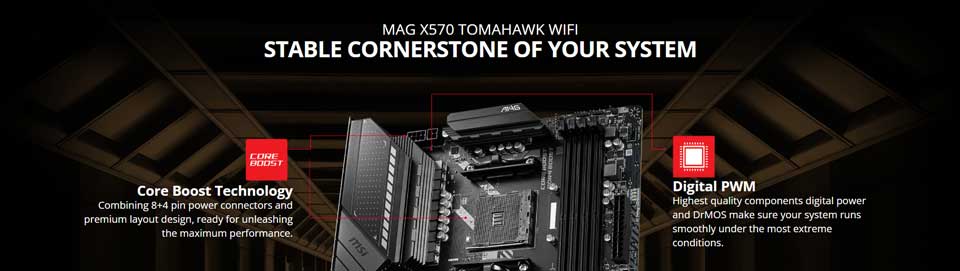 MSI MAG X570 TOMAHAWK WIFI motherboard 1