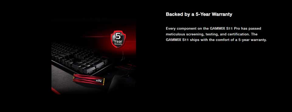 Adata XPG GAMMIX S11 Pro 256GB Gen3x4 M.2 NVMe specs - 6