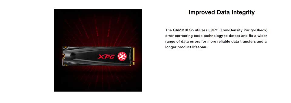Adata XPG GAMMIX S5 1TB PCIe Gen3x4 M.2 2280 SSD specs - 5