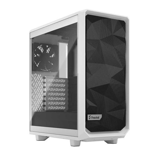 01 Fractal Meshify 2 Compact White TG Clear cabinet