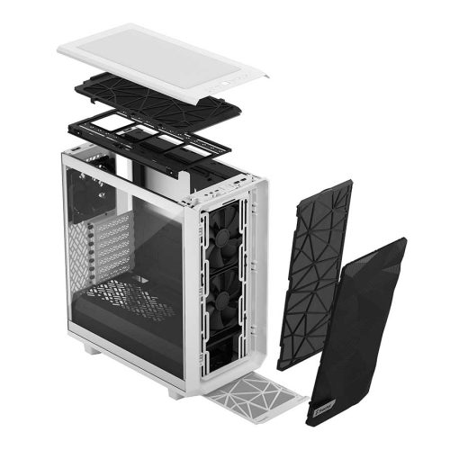 06 Fractal Meshify 2 Compact White TG Clear cabinet