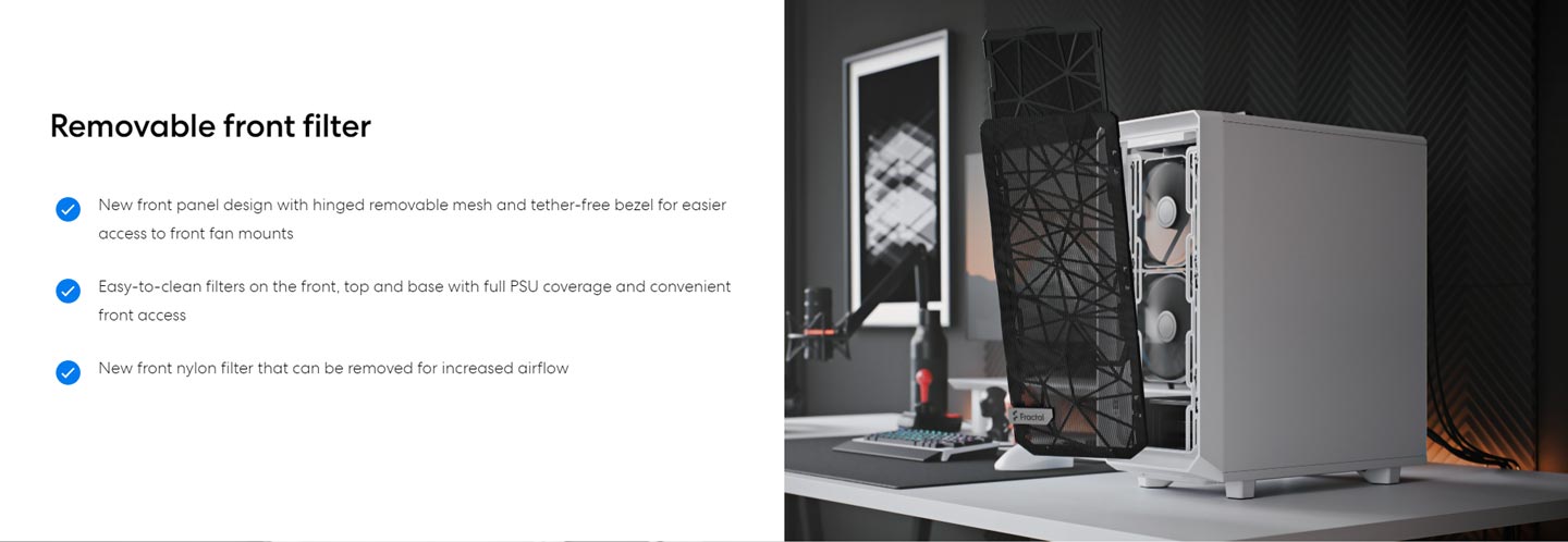 Fractal Design Meshify 2 Compact Black Solid cabinet specs - 1