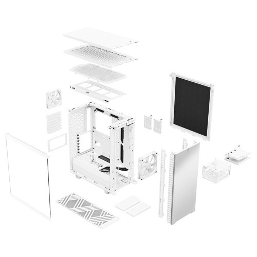 06 Fractal Define 7 Compact White TG Clear cabinet