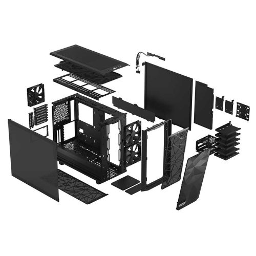 08 Fractal Design Meshify 2 Black TG Dark cabinet