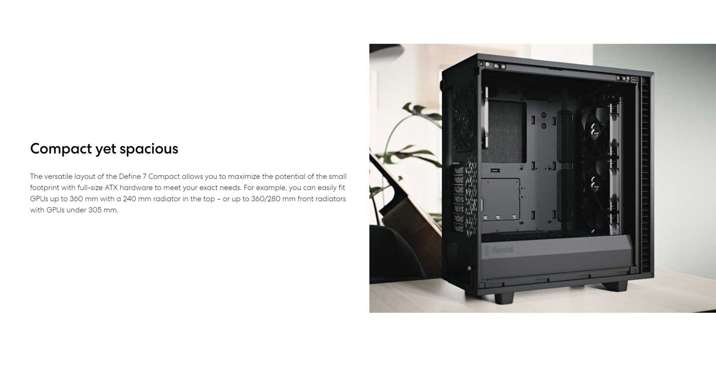 Fractal design Define 7 Compact Black TG Dark cabinet specs - 1