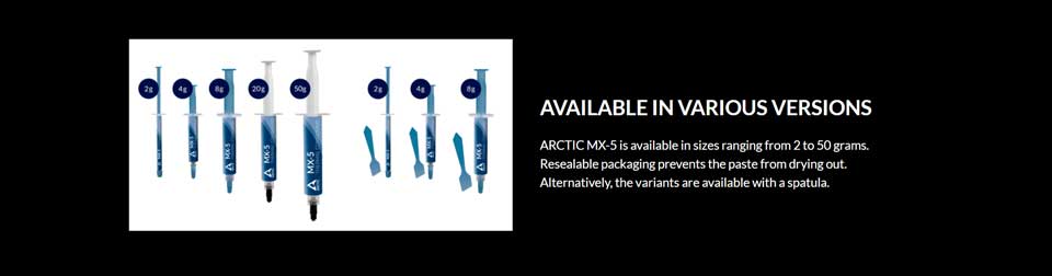 Arctic MX5 4g thermal paste specs - 3