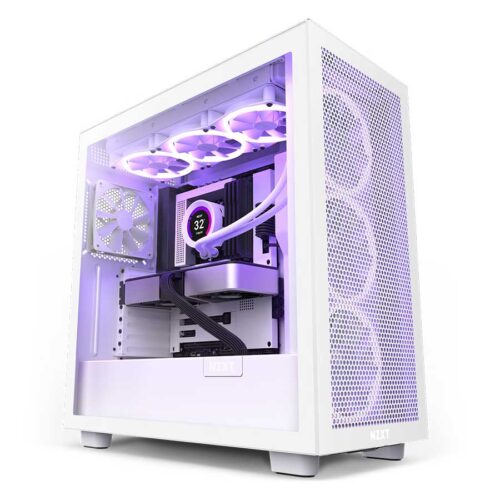01 NZXT H7 Flow white cabinet