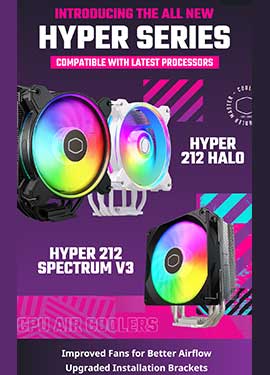 Introducing Cooler Master Hyper 212 Halo & Hyper 212 Spectrum V3 cooler desktop banner
