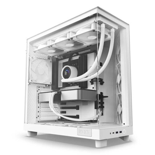 01 NZXT H6 Flow white cabinet