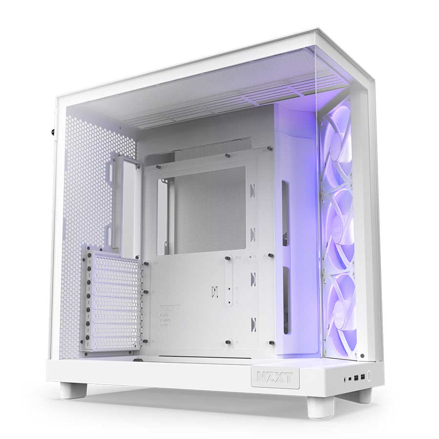 02 NZXT H6 Flow RGB white cabinet